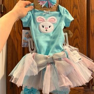 Easter Tutu Dress for Kids - Cute Bunny Appliqué Costume